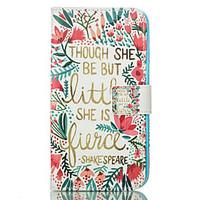 For Samsung Galaxy Case Card Holder / Wallet / with Stand / Flip / Pattern Case Full Body Case Word / Phrase PU Leather Samsung J5 / J1