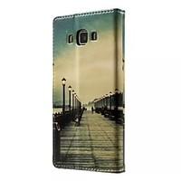 For Samsung Galaxy Case Card Holder / with Stand / Flip / Magnetic / Pattern Case Full Body Case City View PU Leather SamsungA7(2016) /