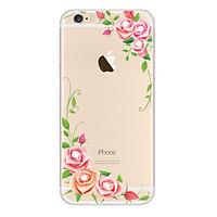 For iPhone 6 Case / iPhone 6 Plus Case Transparent / Pattern Case Back Cover Case Flower Soft TPU AppleiPhone 6s Plus/6 Plus / iPhone