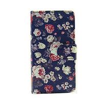 For Sony Case Wallet / Card Holder / with Stand / Flip Case Full Body Case Flower Hard PU Leather for Sony Sony Xperia Z3 Compact