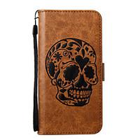 For iPhone 7Plus 7 Phone Case PU Leather Material Skull Pattern Embossed Phone Case 6s Plus 6Plus 6S 6 SE 5s 5