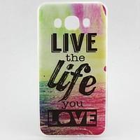 For Samsung Galaxy Case Pattern Case Back Cover Case Word / Phrase TPU Samsung J7 / J5 (2016) / J1