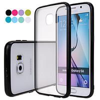 For Samsung Galaxy Case Frosted / Translucent Case Back Cover Case Solid Color PC Samsung S6