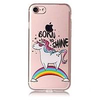 For Apple iPhone 7 7 Plus 6S 6 Plus SE 5S 5 Case Cover Cartoon Horse Pattern Painted Relief High Penetration TPU Material Phone Case