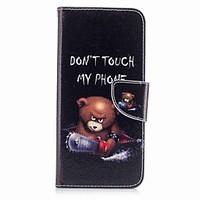 For Samsung Galaxy S8 Plus S8 Card Holder Wallet with Stand Flip Pattern Case Full Body Case Bear Hard PU Leather