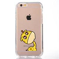 For iPhone 7 Cartoon Giraffe TPU Soft Ultra-thin Back Cover Case Cover For Apple iPhone 7 PLUS 6s 6 Plus SE 5s 5 5C 4S 4