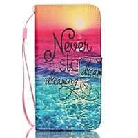 For Samsung Galaxy Case Card Holder / Wallet / with Stand / Flip Case Full Body Case Word / Phrase PU Leather SamsungS6 edge plus / S6
