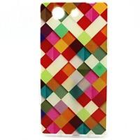 For Sony Case Pattern Case Back Cover Case Geometric Pattern Soft TPU for Sony Sony Xperia Z3 Compact / Sony Xperia M4 Aqua
