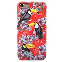 For Apple iPhone 7 7 Plus 6S 6 Plus Case Cover Toucan Pattern Painted Relief Luminous Touch Skin Care PC Material Phone Case