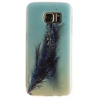 for samsung galaxy s7 edge pattern case back cover case feathers soft  ...