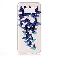 For Samsung Galaxy S8 Plus S8 Case Cover Blue Butterfly Pattern High Permeability TPU Material IMD Craft Phone Case S7 S6 (Edge) S7 S6 S5