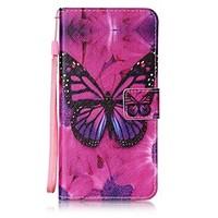 For iPhone 7 Plus 6 Plus 6S SE 5S 5 5C Butterfly Pattern PU Leather Full Body Case with Stand and Card Slot