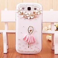 For Samsung Galaxy Case Rhinestone / Transparent / Pattern Case Back Cover Case 3D Cartoon PC SamsungS7 edge / S7 / S6 edge plus / S6