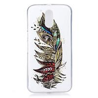 For Motorola MOTO G4 Case Cover Feathers Pattern Luminous TPU Material IMD Process Soft Phone Case