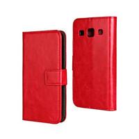 For Samsung Galaxy Case with Stand / Flip Case Full Body Case Solid Color PU Leather Samsung Core Plus