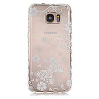 For Samsung Galaxy S7 Edge Transparent / Pattern Case Back Cover Case Butterfly TPU Samsung S7 edge / S7