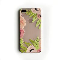 for Apple iPhone 7 Plus 7 Frosted Translucent Case Back Cover Case Flower Soft TPU