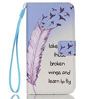 For Samsung Galaxy Case Wallet / Card Holder / with Stand / Flip Case Full Body Case Feathers PU Leather SamsungS6 edge plus / S6 edge /