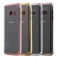 For Samsung Galaxy S7 Case Plating Transparent Case Back Cover Case Solid Color TPU Samsung