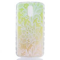 For Motorola Moto G4 Plus Case Cover Gradient Flower Pattern Back Cover Soft TPU G4