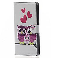 For LG Case Card Holder / Wallet / with Stand / Flip Case Full Body Case Owl Hard PU Leather LG