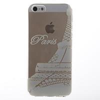 for iphone 5 case transparent case back cover case eiffel tower soft t ...