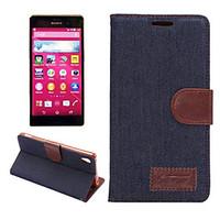 For Sony Case / Xperia Z3 Card Holder / with Stand / Flip Case Full Body Case Solid Color Hard PU Leather for SonySony Xperia Z3 / Sony