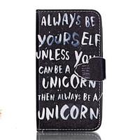 For Samsung Galaxy Case Wallet / Card Holder / with Stand / Flip Case Full Body Case Word / Phrase PU Leather Samsung J5 (2016)