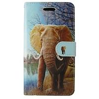 For Huawei Case / P8 / P8 Lite Wallet / Card Holder / with Stand Case Full Body Case Elephant Hard PU Leather HuaweiHuawei P8 / Huawei P8