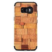 For Samsung Galaxy S8 Plus S8 Shockproof Wood Grain Pattern Magnetic Absorption Case Back Cover Case TPU And PC Phone Case S7 Edge S7