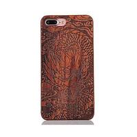 For Shockproof Embossed Pattern Case Back Cover Case Dragon Totem Rosewood and PC Combination for Apple iPhone 7 7 Plus 6s 6 Plus SE 5s 5
