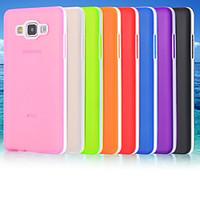 For Samsung Galaxy Case Frosted / Translucent Case Back Cover Case Solid Color TPU Samsung A7 / A5