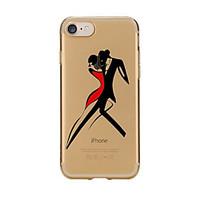 For Transparent Pattern Case Back Cover Case Cartoon Dancer Soft TPU for IPhone 7 7Plus iPhone 6s 6 Plus iPhone 6s 6 iPhone 5s 5 5E 5C