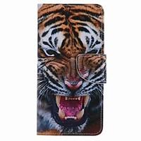 For Samsung Galaxy J7 prime J5 prime Tiger Painting PU Phone Case