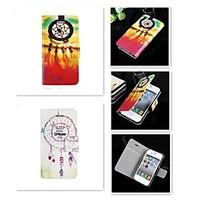 For iPhone 5 Case Card Holder / Flip Case Full Body Case Dream Catcher Hard PU Leather iPhone SE/5s/5 / iPhone 4s/4