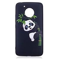 For Motorola Moto G5 Plus Case Cover Panda Pattern Relief Back Cover Soft TPU
