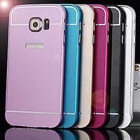 For Samsung Galaxy Case Shockproof Case Back Cover Case Solid Color Acrylic Samsung S6