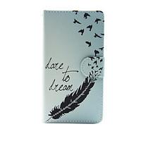 For Sony Case Wallet / Card Holder / with Stand / Flip Case Full Body Case Feathers Hard PU Leather for SonySony Xperia Z3 Compact / Sony