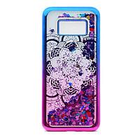 For Samsung Galaxy S8 Plus S8 TPU Material Plating Laser Carving Quicksand Phone Case S7 Edge S7