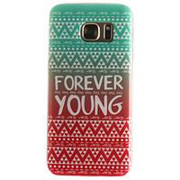 For Samsung Galaxy S7 Edge Pattern Case Back Cover Case Word / Phrase Soft TPU SamsungS7 edge / S7 / S6 edge / S6 / S5 Mini / S5 / S4