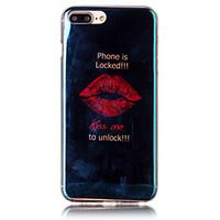 For Blu-Ray Pattern Case Back Cover Case Red Lip Design Soft TPU for Apple iPhone 7 Plus / iPhone 7 / iPhone 6s Plus/6 Plus / iPhone 6s/6