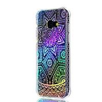 For Samsung Galaxy A3(2017) A5(2017) Case Cover Shockproof Plating Translucent Pattern Back Cover Flower Soft TPU