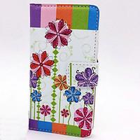 For Samsung Galaxy S5 Card Holder Wallet with Stand Flip Pattern Case Full Body Case Flower Hard PU Leather