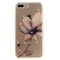 For iPhone 7 7 Plus 6 6S Plus 5 5S SE Case Cover Magnolia Flower Pattern HD Painted Drill TPU Material IMD Process High Penetration Phone Case