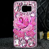 For Samsung Galaxy S7 Edge Rhinestone / Transparent Case Back Cover Case 3D Cartoon TPU Samsung S7 edge / S7