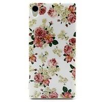 for sony case xperia z3 pattern case back cover case flower soft tpu f ...