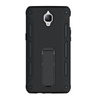 For One Plus 3 Case Cover Shockproof with Stand Back Cover Solid Color Hard PC