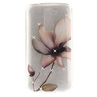For LG K10 K7 Case Cover Magnolia Flower Pattern HD Painted Drill TPU Material IMD Process High Penetration Phone Case K8