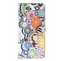 For LG Case Wallet / Card Holder / with Stand / Flip Case Full Body Case Flower Hard PU Leather LG