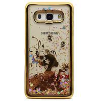 For Samsung Galaxy J5 (2016) J3 J3 (2016) Case Cover Plating Flowing Liquid Pattern Back Cover Case Sexy Lady Glitter Shine Soft TPU